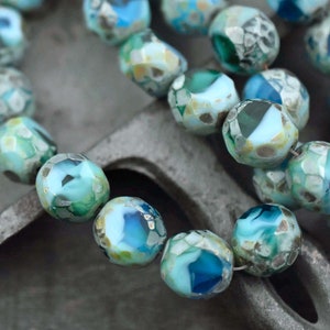 Picasso Beads Czech Glass Beads 12mm Beads Fire Polished Beads Chunky Beads Round Beads 6pcs 12mm 5668 image 2