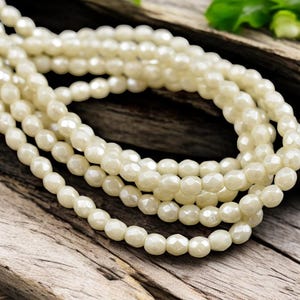 Fire Polished Beads - 4mm Beads - Round Beads - Czech Glass Beads - 4mm Round - Faceted Beads - 50pcs - (2699)