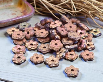 Daisy Spacers - Daisy Beads - Czech Glass Beads - Flower Beads - Etched Beads - Rondelle Beads - Spacer Beads - 5mm - 50pcs - (3500)