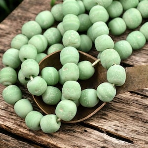 Recycled Glass Beads - Indonesian Glass Beads - Pompeii Beads - Java Beads - 24" Strand - (J04)