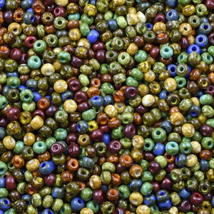 Large Hole Beads Seed Beads Picasso Beads Czech Glass Beads Size 32 Beads 32/0 Beads 8x5mm 50 grams 5783 image 5