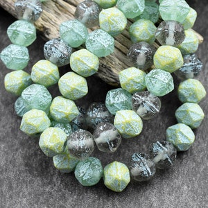 Czech Glass Beads English Cut Beads 8mm Beads Picasso Beads Round Beads Antique Cut Beads 20pcs 204 image 2