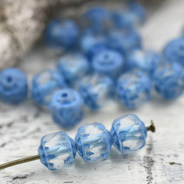 Czech Glass Beads - Picasso Beads - Cathedral Beads - Fire Polish Beads - Choose from 6mm or 8mm