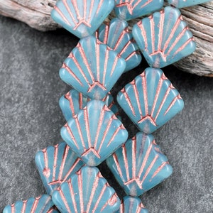 Czech Glass Beads - Diafan Beads - Deco Beads - Fan Beads - 17mm - 8pcs - (1692)