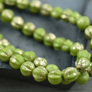 Czech Glass Beads Melon Beads Round Beads Picasso Beads 6mm 25pcs 383 image 5