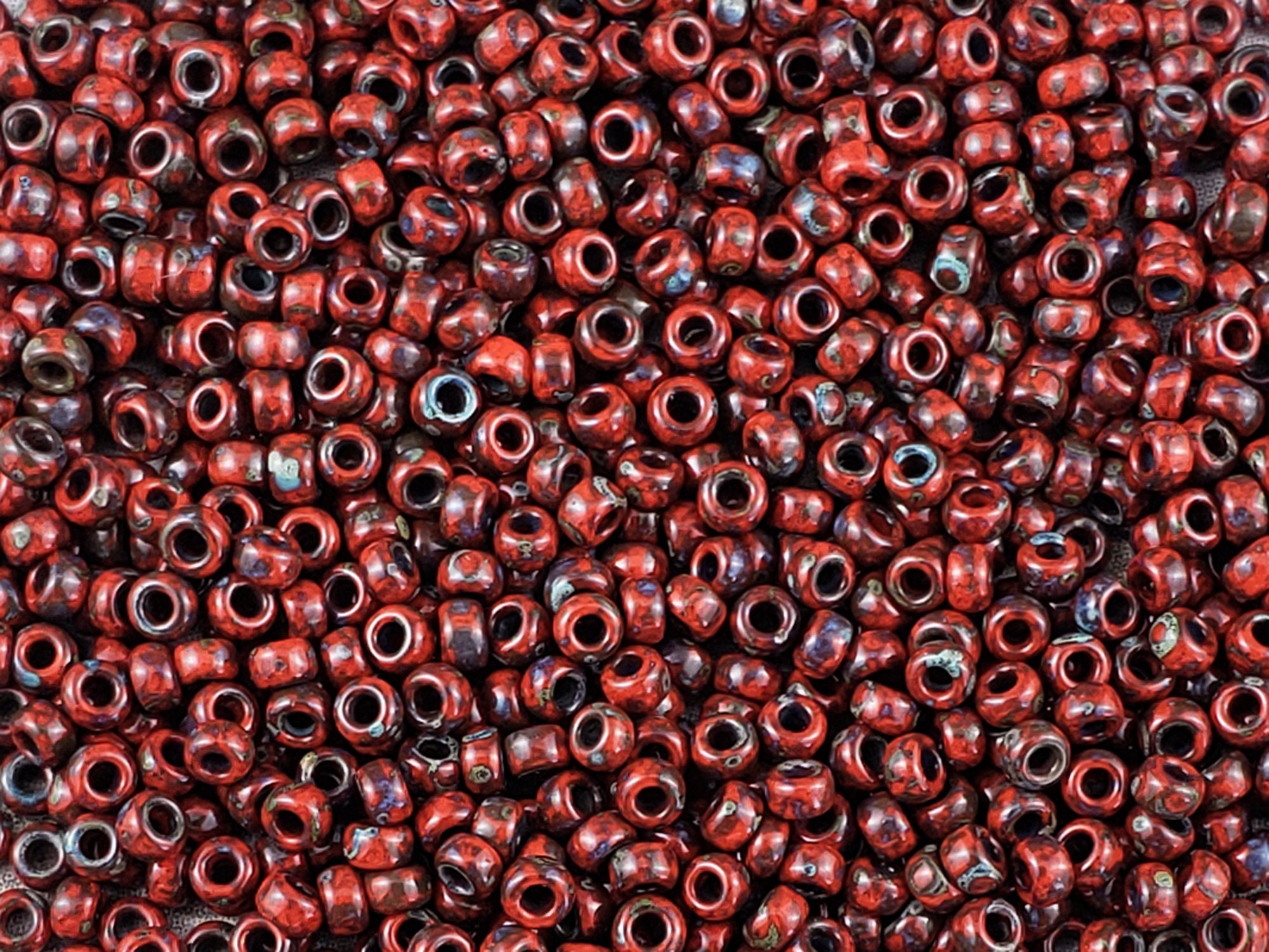 11-4513, Miyuki 22g Op Red Picasso 11-4513, Miyuki 22g Op Red Picasso