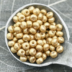 Baroque Pearls Gold Seed Beads 6/0 Seed Beads Gold Spacer Beads Miyuki Beads Pearl Seed Beads 4 Tube 7.6 grams 362 image 1