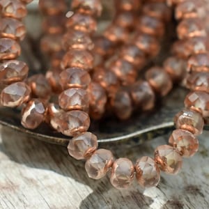 Czech Glass Beads - Rondelle Beads - Fire Polished Beads - Donut Beads - 3x5mm - 30pcs (6009)