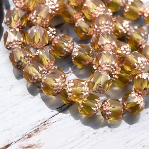 Czech Glass Beads - Cathedral Beads - Fire Polished Beads - 8mm Beads - 15pcs - (5094)