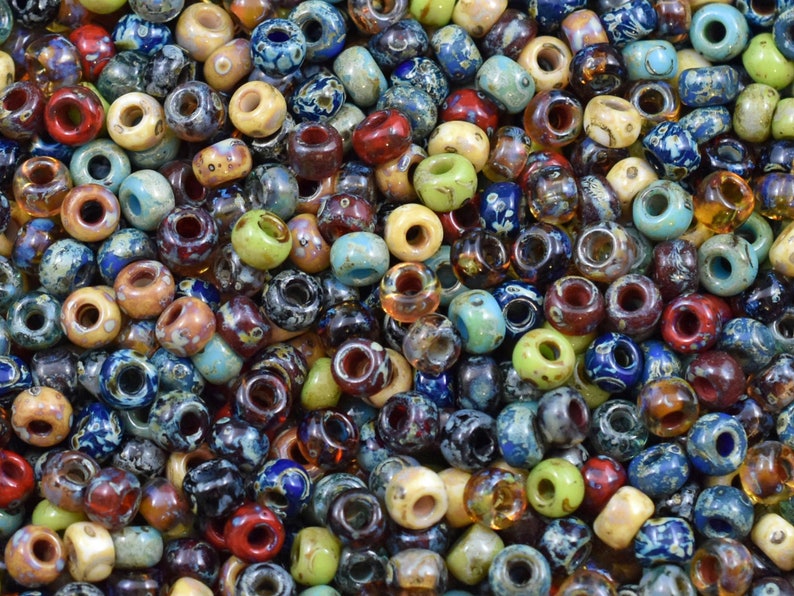 Picasso Seed Beads 6/0 Seed Beads Seed Bead Mix Miyuki Beads Mixed Seed Beads 5 Tube 20 grams 4894 image 1