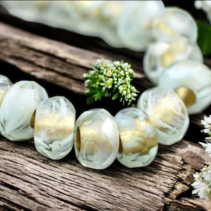 Czech Glass Beads - Large Hole Beads - Rondelle Beads - Roller Beads - Roller Rondelle - 3mm Hole Beads - 25pcs - 5x8mm - (4379)