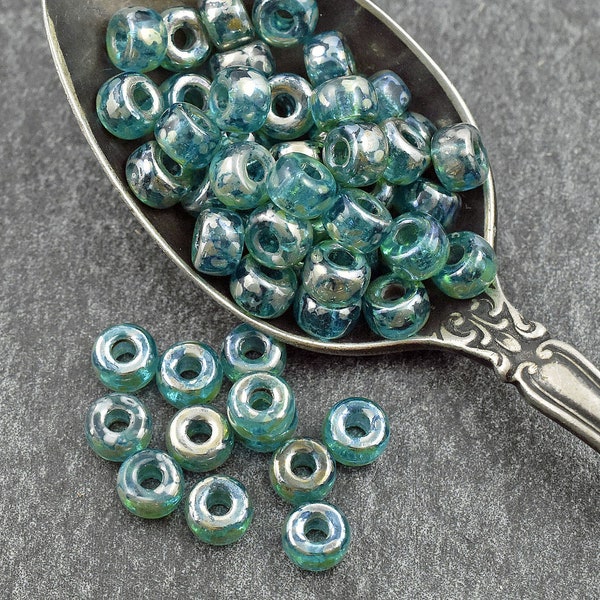 Picasso Seed Beads - 2/0 Matubo Beads - Czech Glass Beads - Large Hole Beads - Seed Beads - Size 2 Beads - 6x4mm - 20 grams (A334)