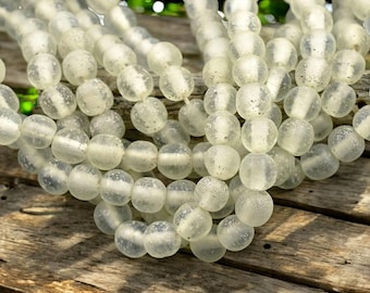 Recycled Glass Beads - Indonesian Glass Beads - Pompeii Beads - Java Beads - 24" Strand - (J08)