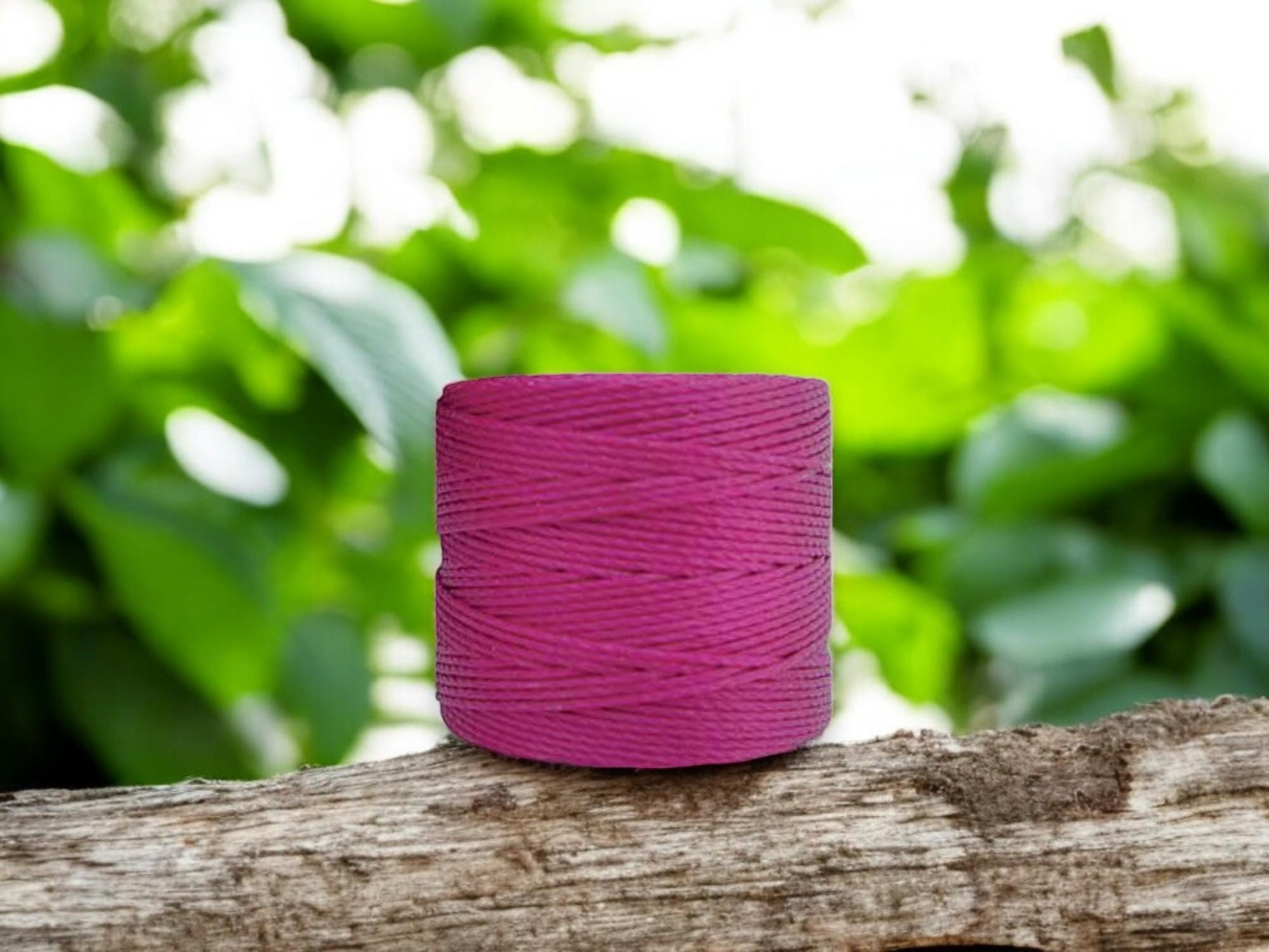 S-Lon Bead Cord - Superlon Bead Cord - Knotting Cord - Macrame Cord -  77 Yard Spool - TEX210 - Wineberry (4469)