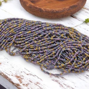 Picasso Seed Beads - Aged Picasso Beads - Czech Glass Beads - Size 10 Seed Beads - 10/0 - 21&quot; Strand - (4632)