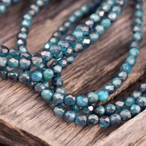 Czech Glass Beads - 4mm Beads - Fire Polished Beads - Round Beads - Faceted Round - Teal Blue - 50pcs (1670)