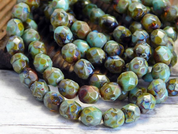 Czech Glass Bead Teardrop Beads Blue /& Gold 9mm Approx 40 Beads *UK SHOP*