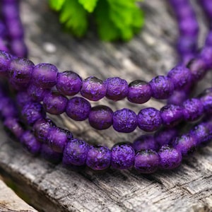 4mm Beads - Picasso Beads - Round Beads - Czech Glass Beads - Druk Beads - Etched Beads - 50pcs - (2177)