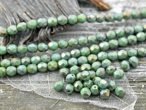 Czech Glass Beads Fire Polished Beads Round Beads 6mm Beads