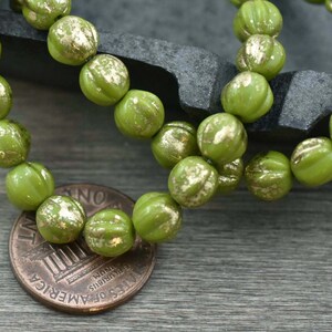 Czech Glass Beads Melon Beads Round Beads Picasso Beads 6mm 25pcs 383 image 4