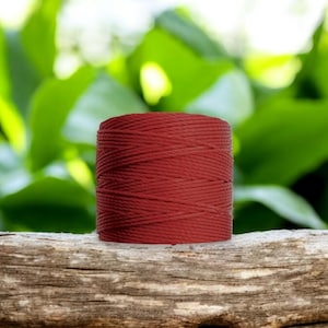 S-Lon Bead Cord - Superlon Bead Cord - Knotting Cord - Macrame Cord -  77 Yard Spool - TEX210 - Dark Red (2245)