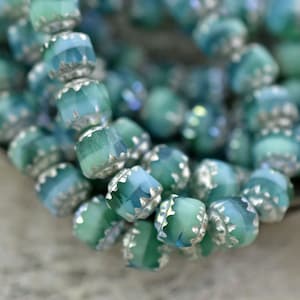 Picasso Beads Cathedral Beads Czech Glass Beads Fire Polish Beads 6mm or 8mm image 1