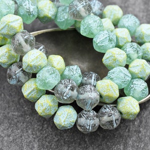 Czech Glass Beads English Cut Beads 8mm Beads Picasso Beads Round Beads Antique Cut Beads 20pcs 204 image 4