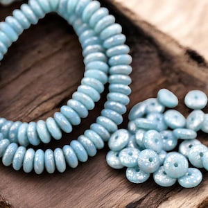 Czech Glass Beads - Glass Spacer Bead - Picasso Beads - Rondelle Beads - 6x2mm - 50pcs - (4226)
