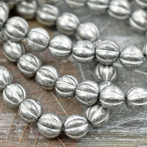 Melon Beads Czech Glass Beads Round Beads Picasso Beads Bohemian Beads Fluted Beads 8mm 20pcs 369 image 3