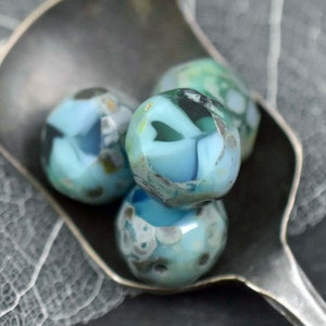 Picasso Beads Czech Glass Beads 12mm Beads Fire Polished Beads Chunky Beads Round Beads 6pcs 12mm 5668 image 3