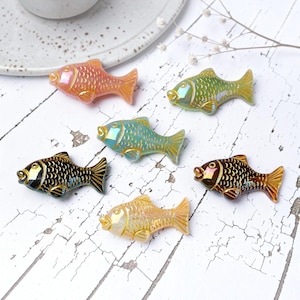 Fish Beads - Lightweight Beads - Acrylic Beads - 18x34mm - 10pcs - (4901)