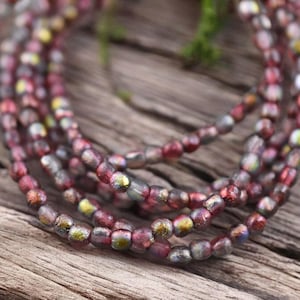 Czech Glass Beads - Round Beads - 3mm Beads - 3mm Druk - Druk Beads - Small Beads - 50pcs - (5985)