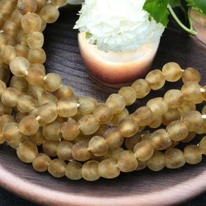 Recycled Glass Beads - African Glass Beads - Fair Trade Beads -  Approx 10-11mm - 20&quot; Strand - (J25)