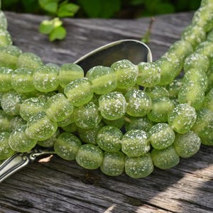 Indonesian Glass Beads - Pompeii Beads - Java Beads - Recycled Glass Beads - 24" Strand - (J12)