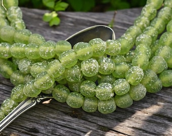 Indonesian Glass Beads - Pompeii Beads - Java Beads - Recycled Glass Beads - 24" Strand - (J12)