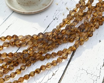 Picasso Beads - Pinch Beads - Czech  Glass Beads - Matte Beads - 6mm - 30pcs - (A130)