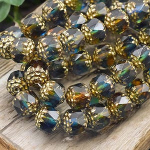 Cathedral Beads - New Czech Beads - Czech Glass Beads - Fire Polish Beads - 6mm - 8mm - 10mm