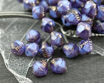 Czech Glass Beads - Picasso Beads - Bicone Beads - Faceted Beads - 10x8mm - 15pcs - (4249)