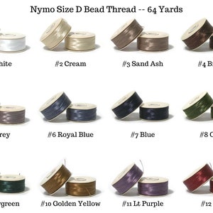 Nymo Nylon Beading Thread, Size 0 for Delicas, 64 Yard (58 Meter) Spool,  Sand Ash