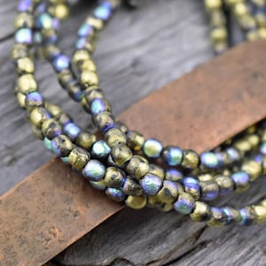 3mm Beads - Czech Glass Beads - Round Beads - 3mm Druk - Druk Beads - Small Beads - 50pcs - (5216)