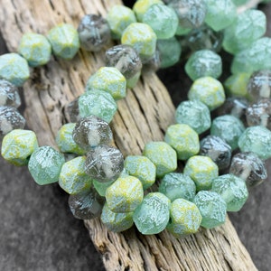 Czech Glass Beads English Cut Beads 8mm Beads Picasso Beads Round Beads Antique Cut Beads 20pcs 204 image 3