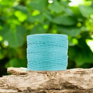 S-Lon Bead Cord - Superlon Bead Cord - Knotting Cord - Macrame Cord -  77 Yard Spool - TEX210 - Aqua (2503)