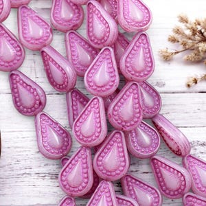 Czech Glass Beads - Teardrop Beads - Tear Drop Beads - 8pcs - 14x10mm - (3032)