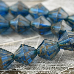 Picasso Beads Czech Glass Beads Bicone Beads Large Glass Beads Chunky Beads Czech Bicone 15mm 3745 image 2