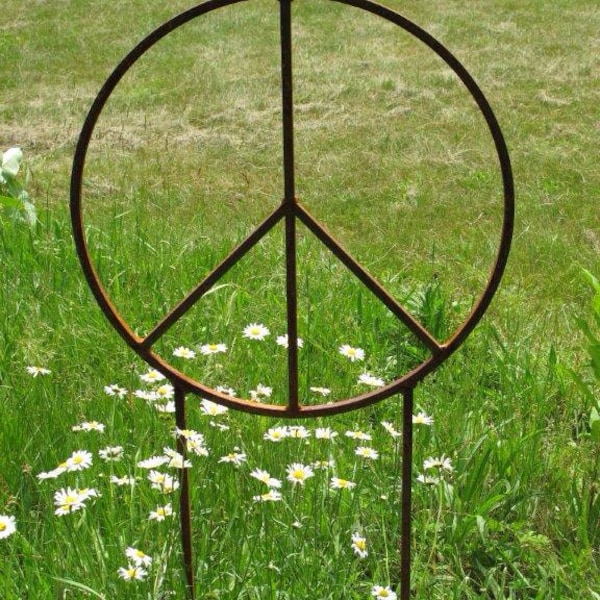 Peace Sign Yard Art Etsy