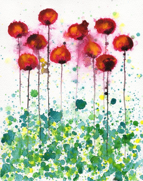 LARGE Pink Flowers PRINT, Watercolor Flowers Painting Modern Farmhouse,  Cottagecore Cottage Office Wall Decor Boho Bohemian Pink Green Poppy - Etsy  Finland