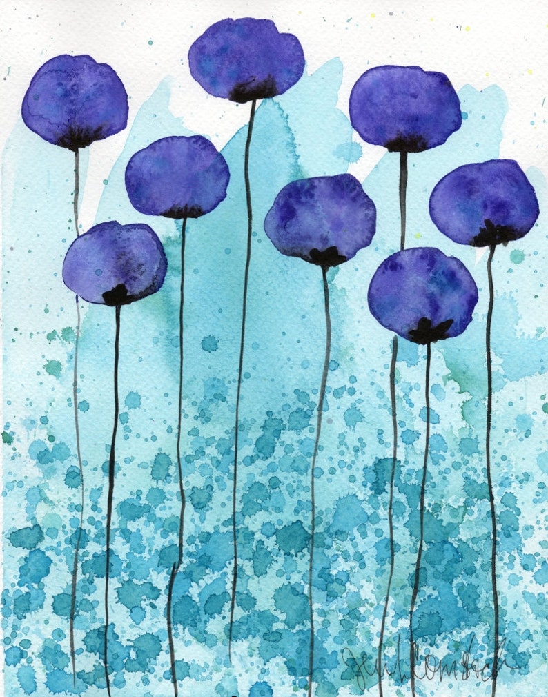 Watercolor Painting Watercolor Flower Painting Art Print Etsy