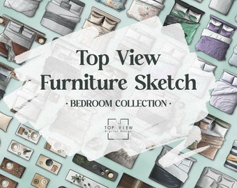 Skizze einer Möbel-Schlafzimmer Sammlung