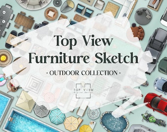 Top View Möbel Skizze – Outdoor KOLLEKTION