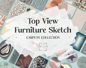 Top View Möbel Skizze – Teppiche KOLLEKTION